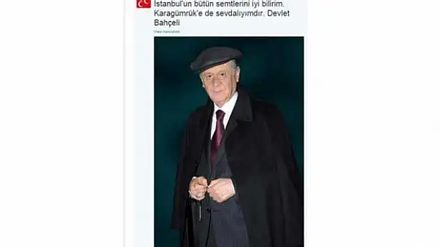 Bahçeli'den kasketli gönderme