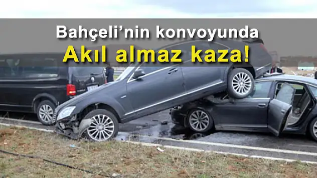 Bahçeli'nin konvoyunda kaza