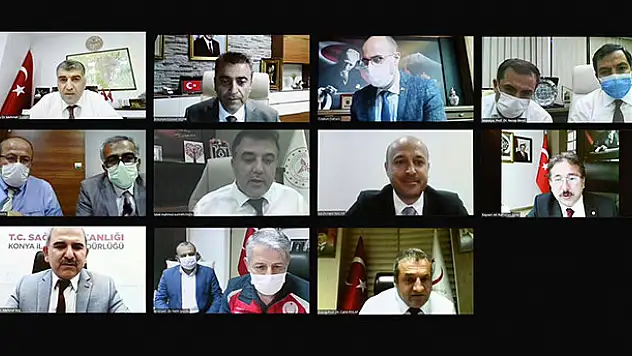 Bakan Koca, Konya'nın da bulunduğu 11 ilin sağlık müdürü ile görüştü