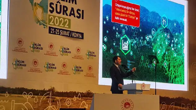 Bakan Kurum Konya'da İklim Şurası açılış programında konuştu