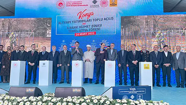 Bakan Kurum, Konya'da Temel Atma ve Toplu Açılış Töreni'nde konuştu