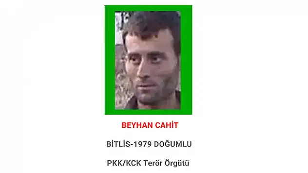 Başına 1 milyon TL ödül konulan terörist Bitlis'te öldürüldü