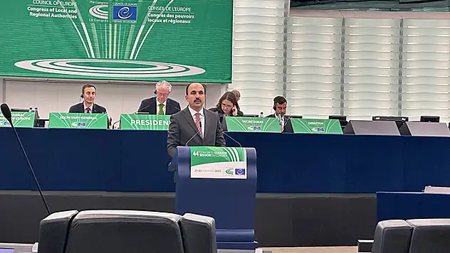 Başkan Altay Avrupa Konseyi Yerel ve Bölgesel yönetimler Kongresi'nde konuştu
