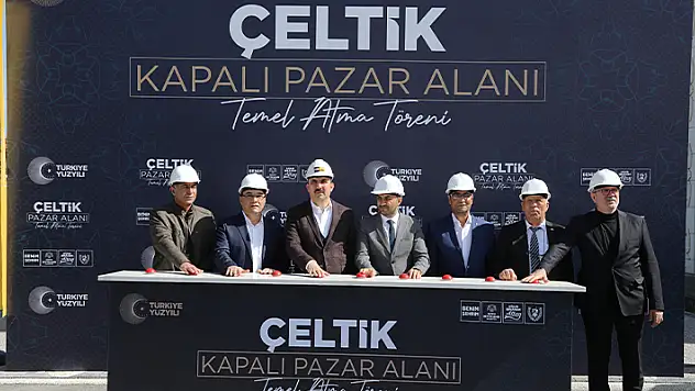 Başkan Altay, Çeltik'e kazandırılacak kapalı pazar yerinin temelini attı