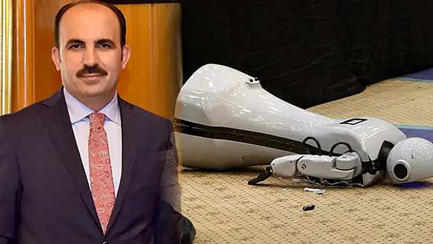 Başkan Altay'dan sahneden düşen robota mesaj!