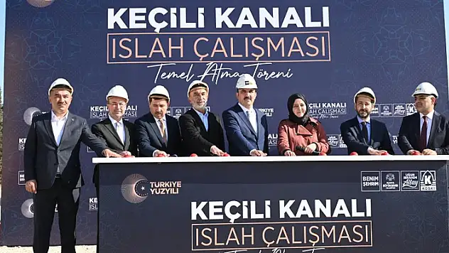 Başkan Altay, Keçili Kanalı Islah Çalışması'nın temelini attı

