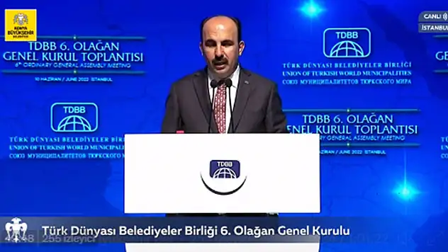 Başkan Altay, Türk Dünyası Belediyeler Birliği 6. Olağan Genel Kurulu'nda konuştu
