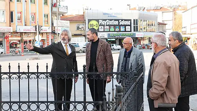 Başkan Apil ve Müdür Kılınç proje alanını inceledi