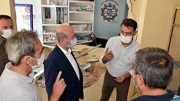Başkan Pekyatırmacı patlama alanında incelemelerde bulundu