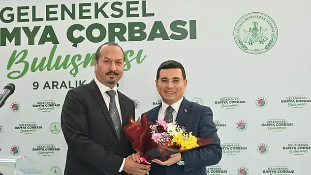 Başkan Tütüncü, 'Geleneksel Bamya Çorbası Buluşması'nda konuştu: Konya ile Antalya etle tırnak gibidir
