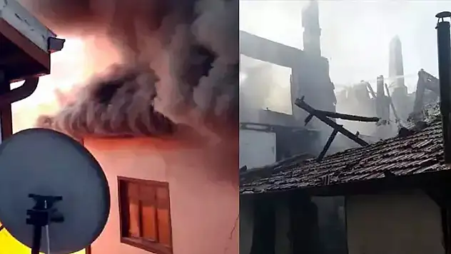 Başkent'te 4 eski Ankara evi yangında kullanılamaz hale geldi
