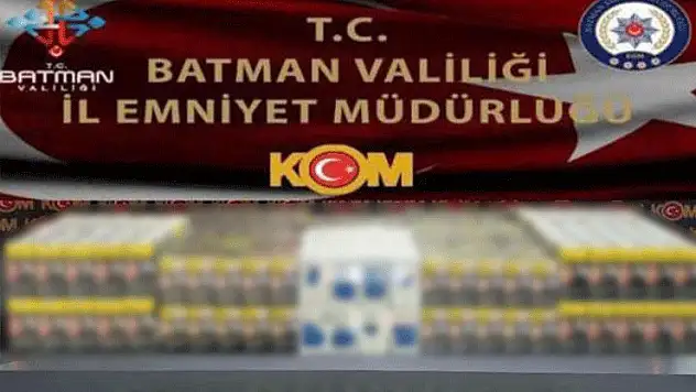 Batman'da minibüste çok sayıda kaçak ürün ele geçirildi