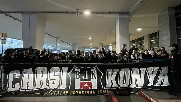 Beşiktaş kafilesi, Konya'ya geldi