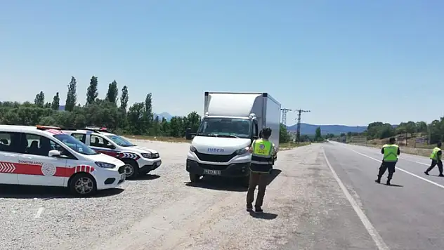 Beyşehir-Antalya kara yolunda trafik denetimleri
