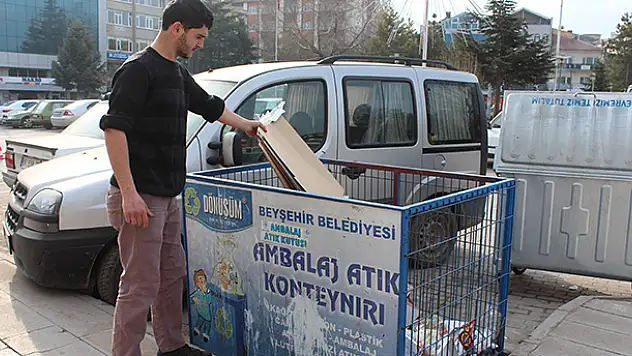 Beyşehir'de geri dönüşümle bir yılda 23 bin ağaç kurtarıldı
