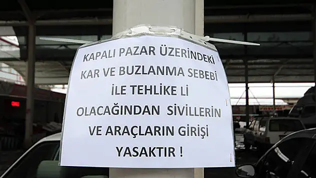 Beyşehir'de kapalı pazar yeri güvenlik gerekçesiyle kapatıldı