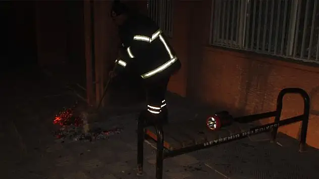 Beyşehir'de Okul Bahçesinde Yangın Alarmı