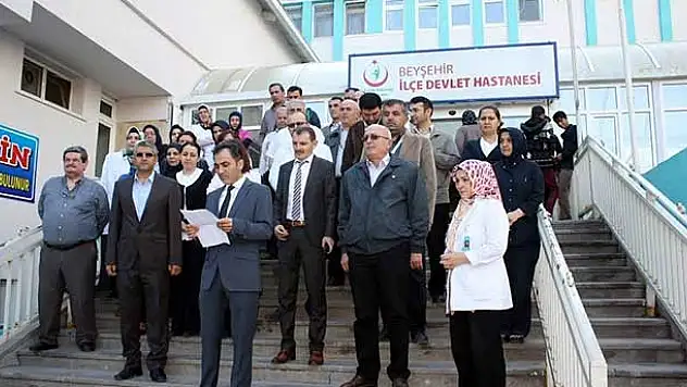Beyşehir'de Sağlık Çalışanlarından Terör Saldırılarına Tepki