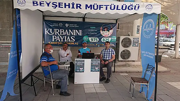 Beyşehir'de vekalet yoluyla kurban bağışı alımı sürüyor