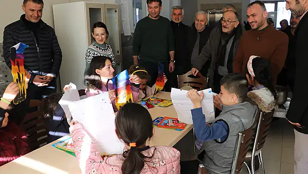 Beyşehir'de yurtlara yerleştirilen depremzedelere ziyaret
