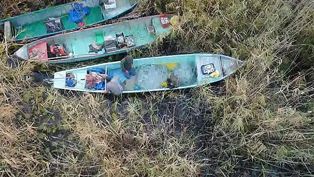 Beyşehir Gölü'nde drone ile nefes kesen kaçak avcı operasyonu