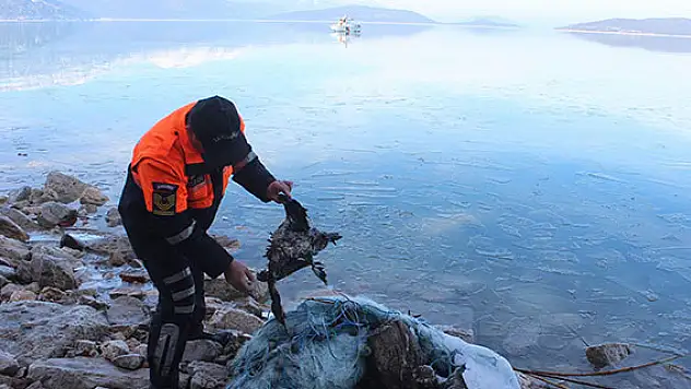 Beyşehir Gölü'nden bir yılda 40 kilometre yasak ağ çıkarıldı