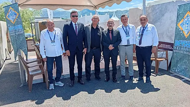 Beyşehir mermerleri fuarda tanıtılıyor