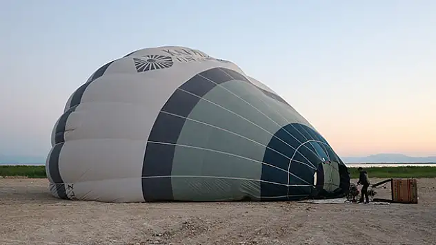Beyşehir semalarında balon uçuşu denemesi