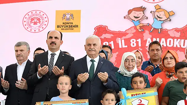 Binali Yıldırım Konya'da anaokulu açılısına katıldı