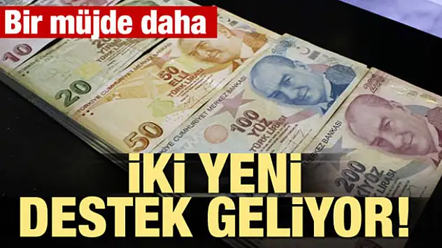 Bir müjde daha! İki yeni destek geliyor