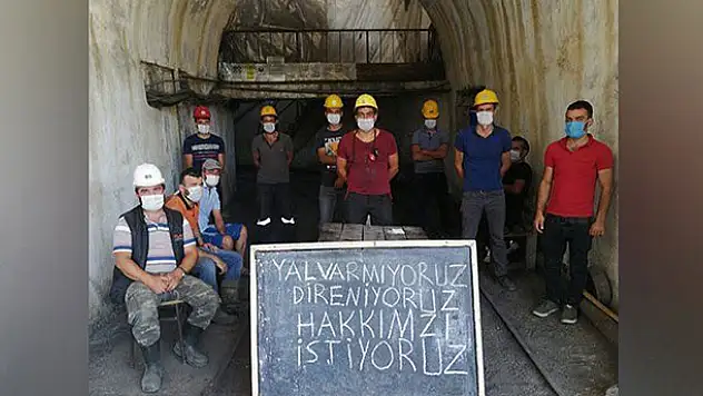 Bir yıldır ücretlerini alamayan Ermenek maden işçilerinin eylemi beşinci gününde: 'Sadaka değil, emeğimizin karşılığını istiyoruz'