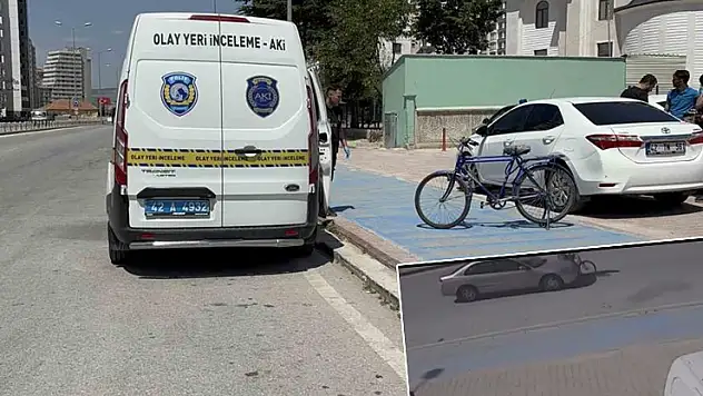 Bisiklet sürücüsünün hayatını kaybettiği kaza kamerada