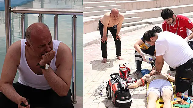 Boğulma tehlikesi geçiren çocuğu belediye başkanı kurtardı!
