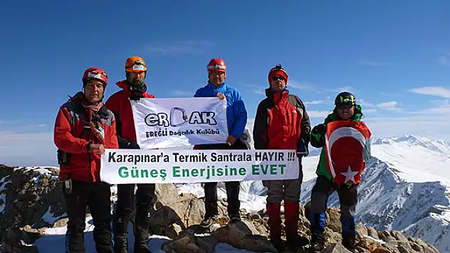 Bolkar Dağları'nda ''termik santrale hayır!' tırmanışı