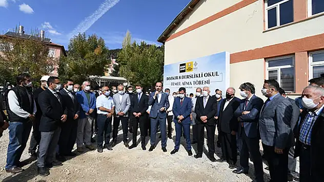 Bozkır'da 8 derslikli okulun temeli atıldı
