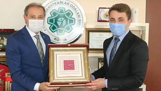 Bozkır Kaymakamı Akın'dan, Konya Esnaf ve Sanatkarlar Odaları Birliğine ziyaret
