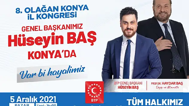 BTP İl Başkanı Öztürk'ten kongreye davet