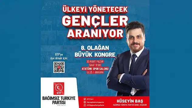 BTP'nin 8. Olağan Büyük Kongre'si 20 Mart'ta yapılacak
