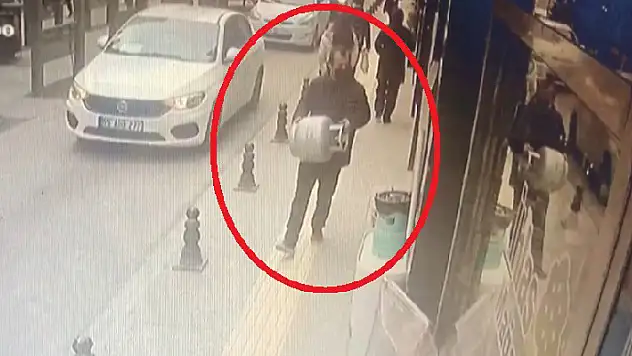 Bunu da gördük! Çaldığı tüpü geri sattı
