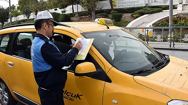 Büyükşehir Zabıta ticari taksileri denetliyor