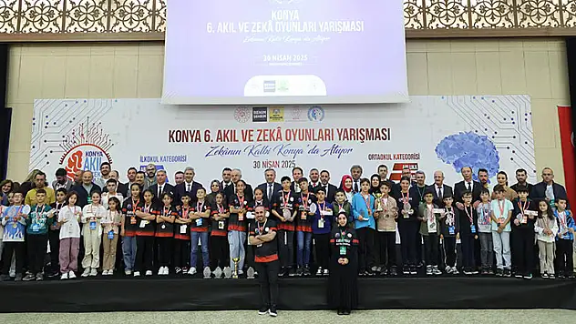 Büyükşehir'in desteklediği Konya 6. Akıl ve Zekâ Oyunları yarışması büyük heyecana sahne oldu