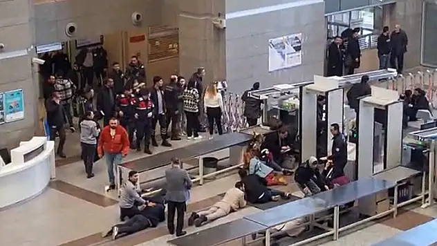 Çağlayan Adliyesi'nde silah sesleri! Silah seslerini duyanlar panikle yere yattı