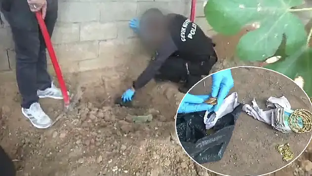 Çaldıkları ziynet eşyaları ve paraları evlerinin bahçesine gömen 3 şüpheliye gözaltı

