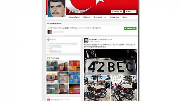 Çalınan motosikletini sosyal medya yoluyla arıyor