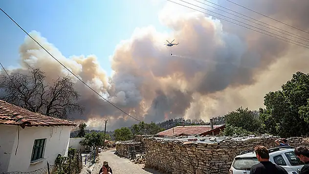 Çanakkale'de iki köy arasında rüzgarla yeniden alevlenen yangına müdahale ediliyor
