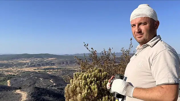 Çanakkale'deki orman yangınına giderken kaza geçiren ekip, yaraları iyileşmeden görevlerine döndü

