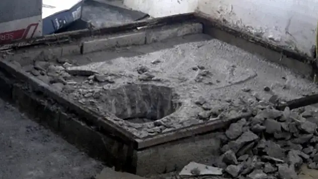 Cani damat boğduktan sonra üzerine beton dökmüş