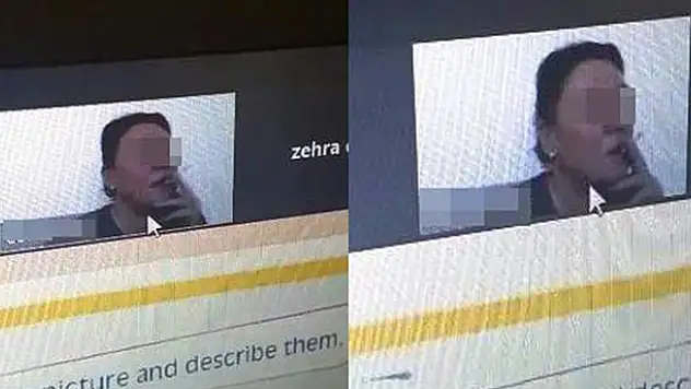 Canlı ders sırasında sigara içen öğretmen hakkında soruşturma!