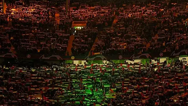 Celtic taraftarlarının Filistin bayraklı kareografili desteği Şampiyonlar Ligi'ne damga vurdu
