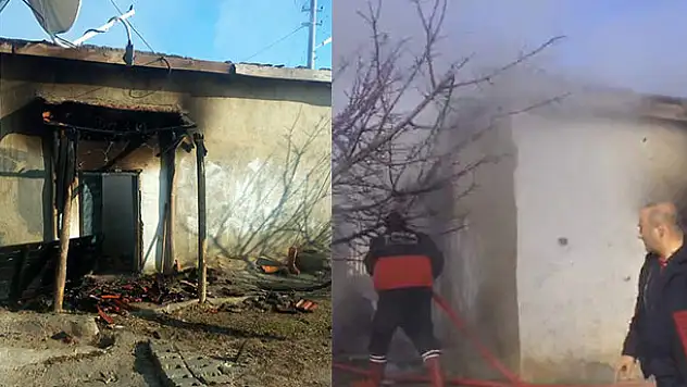 Cihanbeyli'de ev yangını